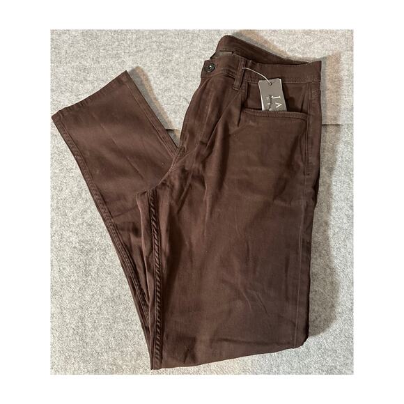 NWT Men's Jachs 5 Pocket Slim Fit Pants 33x30 Brown - Picture 1 of 6